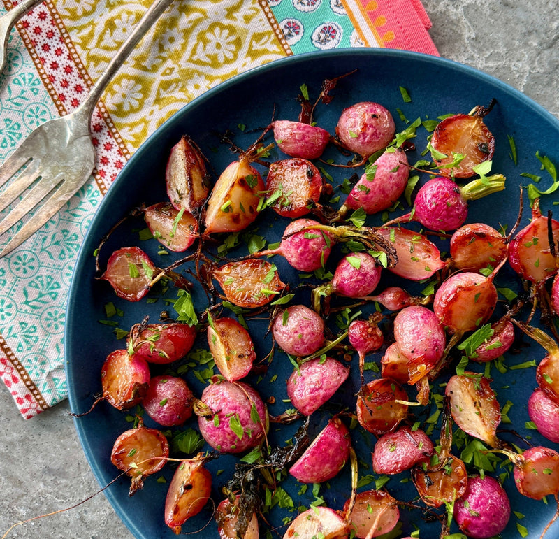 Balsamic Honey Roasted Radishes