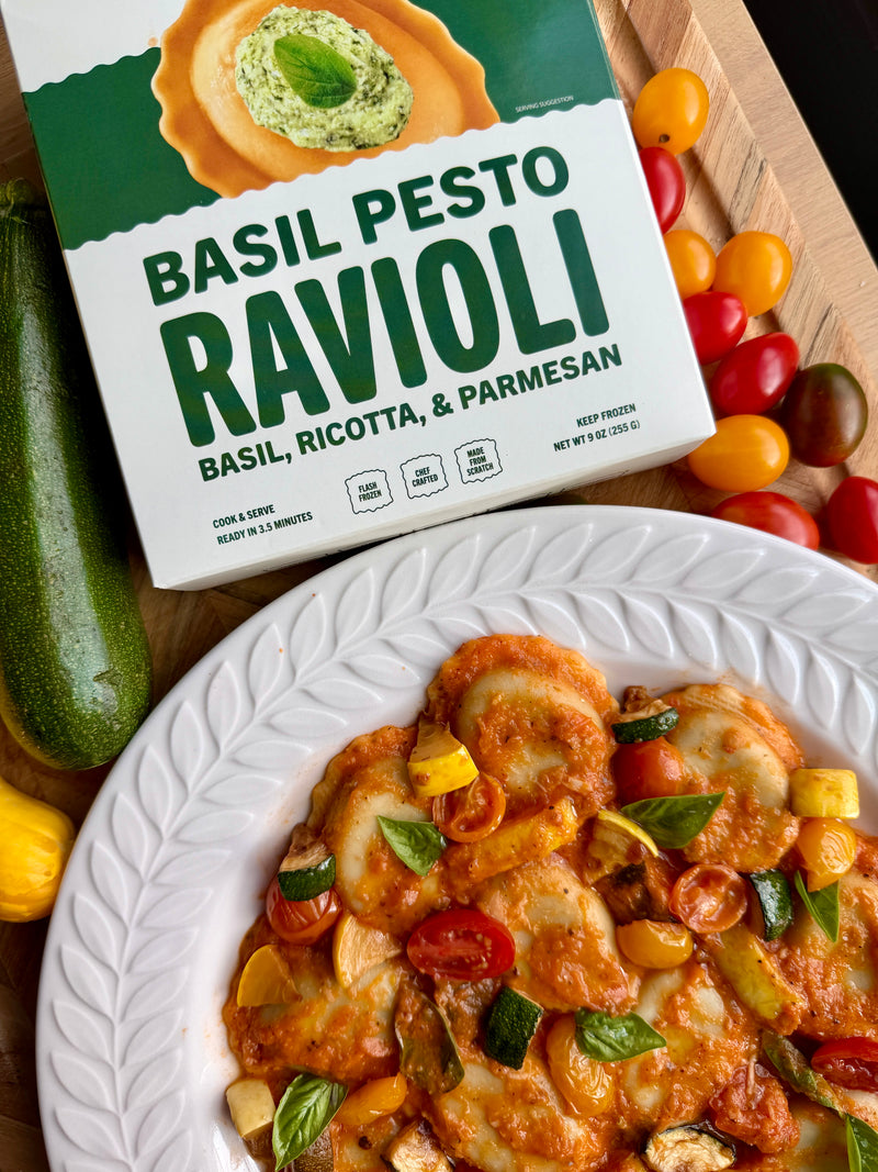 Summer Garden Basil Pesto Ravioli